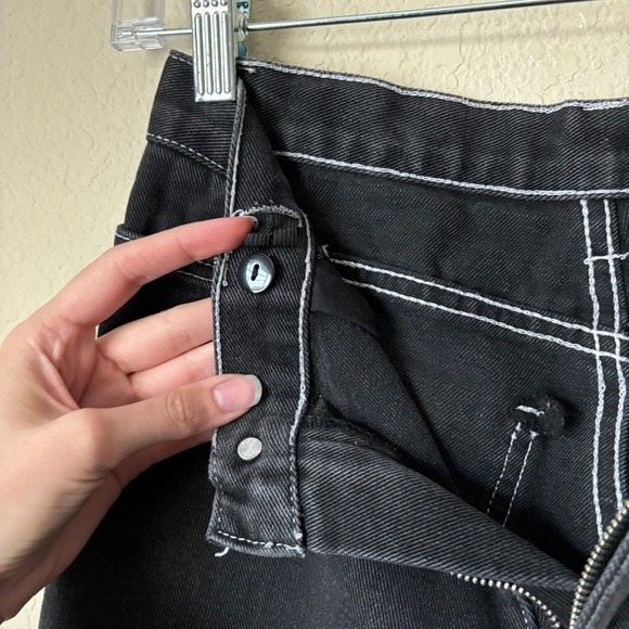 Brandy Melville J. Galt Carpenter Straight Leg Jeans with Contrast Stitching - Picture 10 of 11